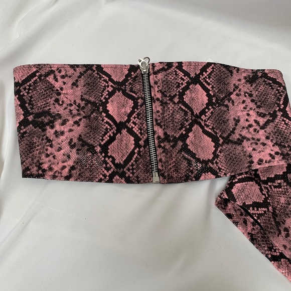 The Ragged Priest Skirt & Bandeau Top Snakeskin Y2K mini Size Small - Picture 4 of 4